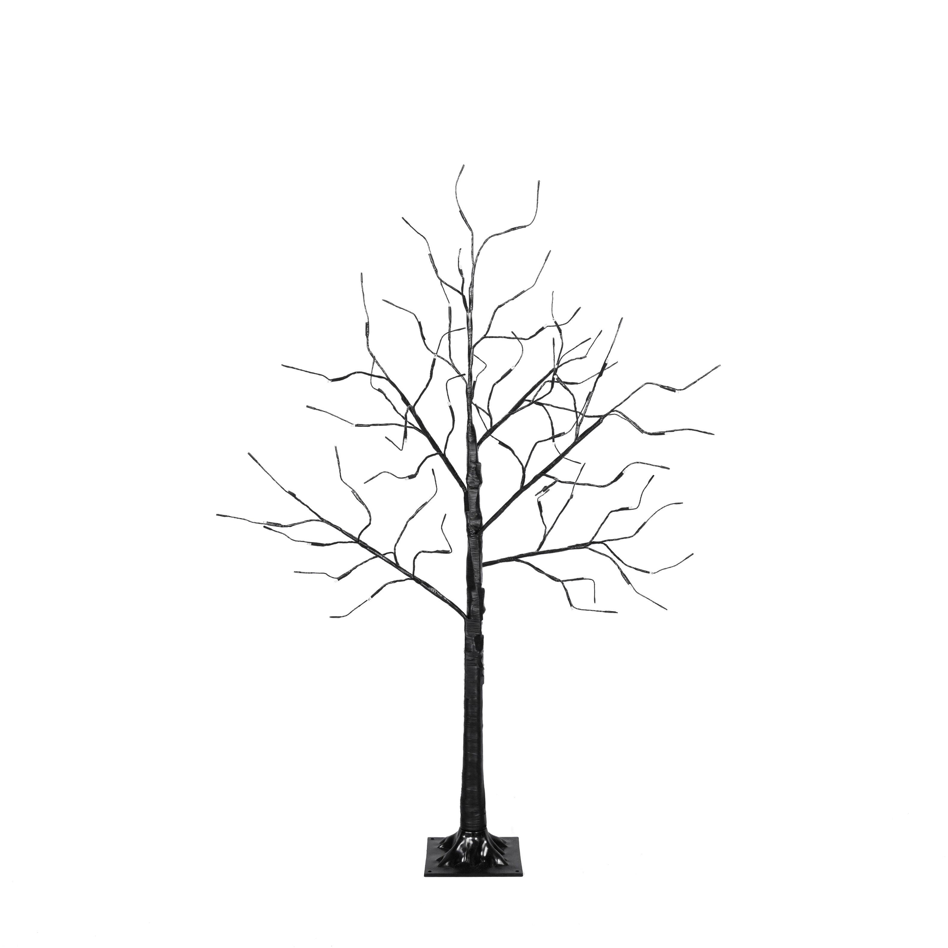 Alt View 6. Tiramisubest - 3 Pac Halloween Spooky Tree with Purple Lights, 4FT 5FT and 6FT, Lighted Black Tree for Halloween Decoration - Black,Purple.