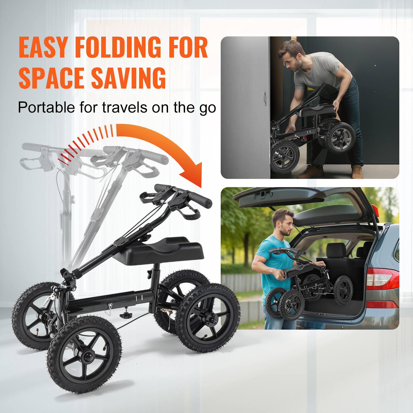 EASY FOLDING FOR SPACE SAVING  
Portable for travels on the go