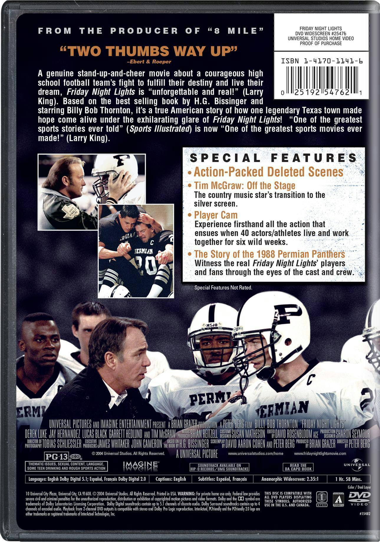 Angle. Friday Night Lights (DVD Widescreen) [DVD].