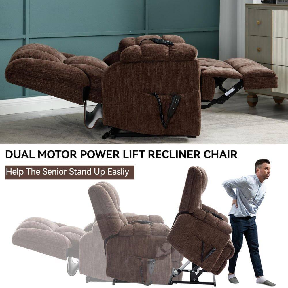 DUAL MOTOR POWER LIFT RECLINER CHAIR  
Help The Senior Stand Up Easily