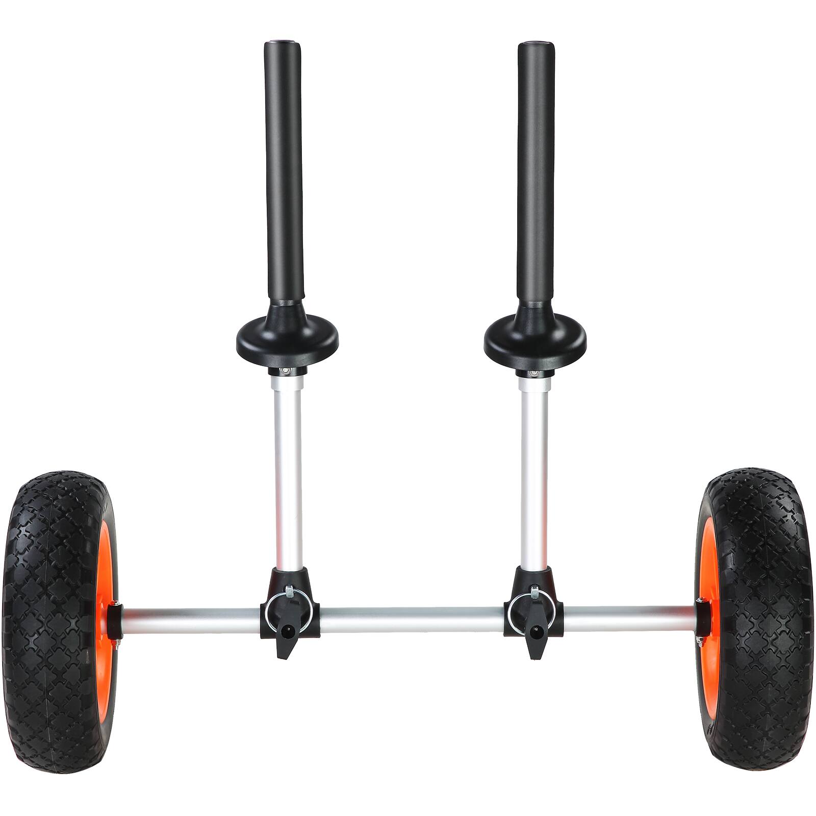 Alt View 5. VEVOR - Heavy Duty Kayak Cart, 280lbs Load Capacity, Detachable Canoe Trolley Cart with 10'' Solid Tires, Adjustable Width - Silver gray.
