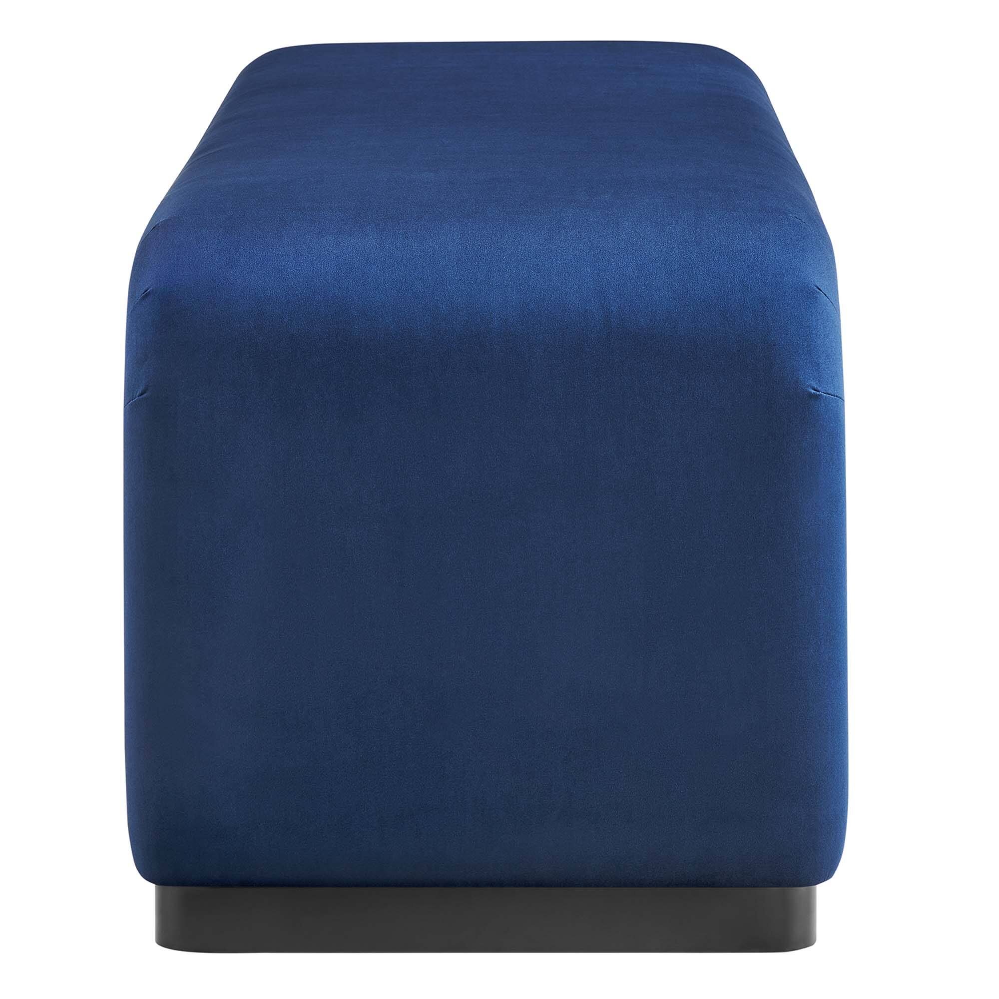 Back. Modway - Koda Performance Velvet Waterfall Long Bench by Modway - Blue.