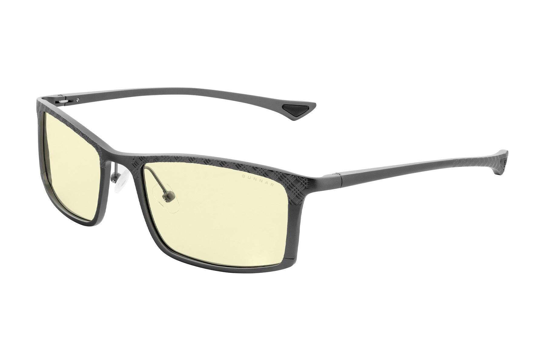 Back. GUNNAR - GUNNAR Computer Glasses  -  Plaid, Graphite, Amber Lens - Blue Light Blocking, Relieve Dry Eye, Anti Glare - Onyx/Graphite.