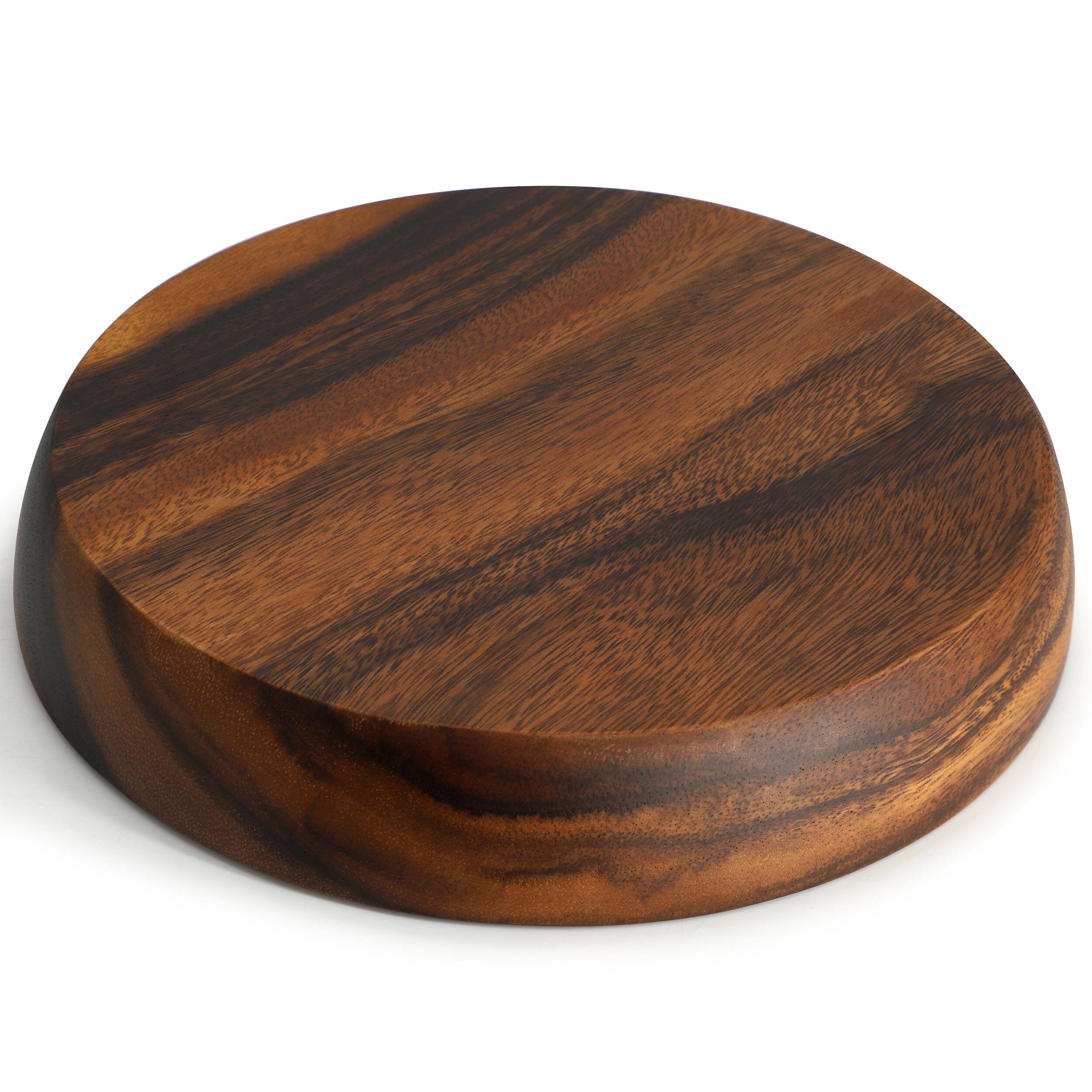 Alt View 5. MegaChef - MegaChef 10 Inch Acacia Wood Divided Serving Bowl in Dark Brown - Brown.