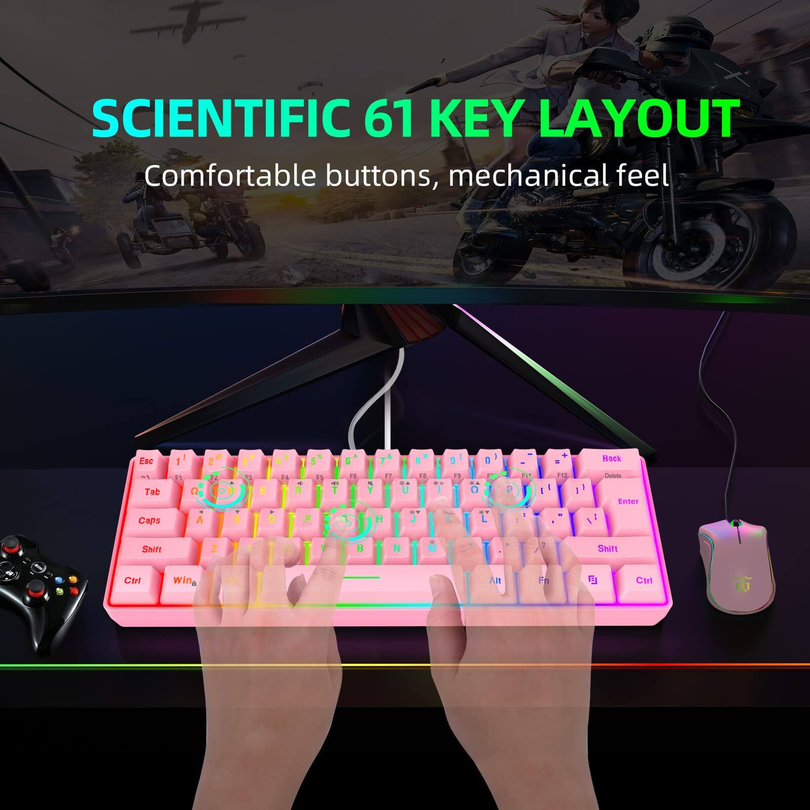 SCIENTIFIC 61 KEY LAYOUT  
Comfortable buttons, mechanical feel