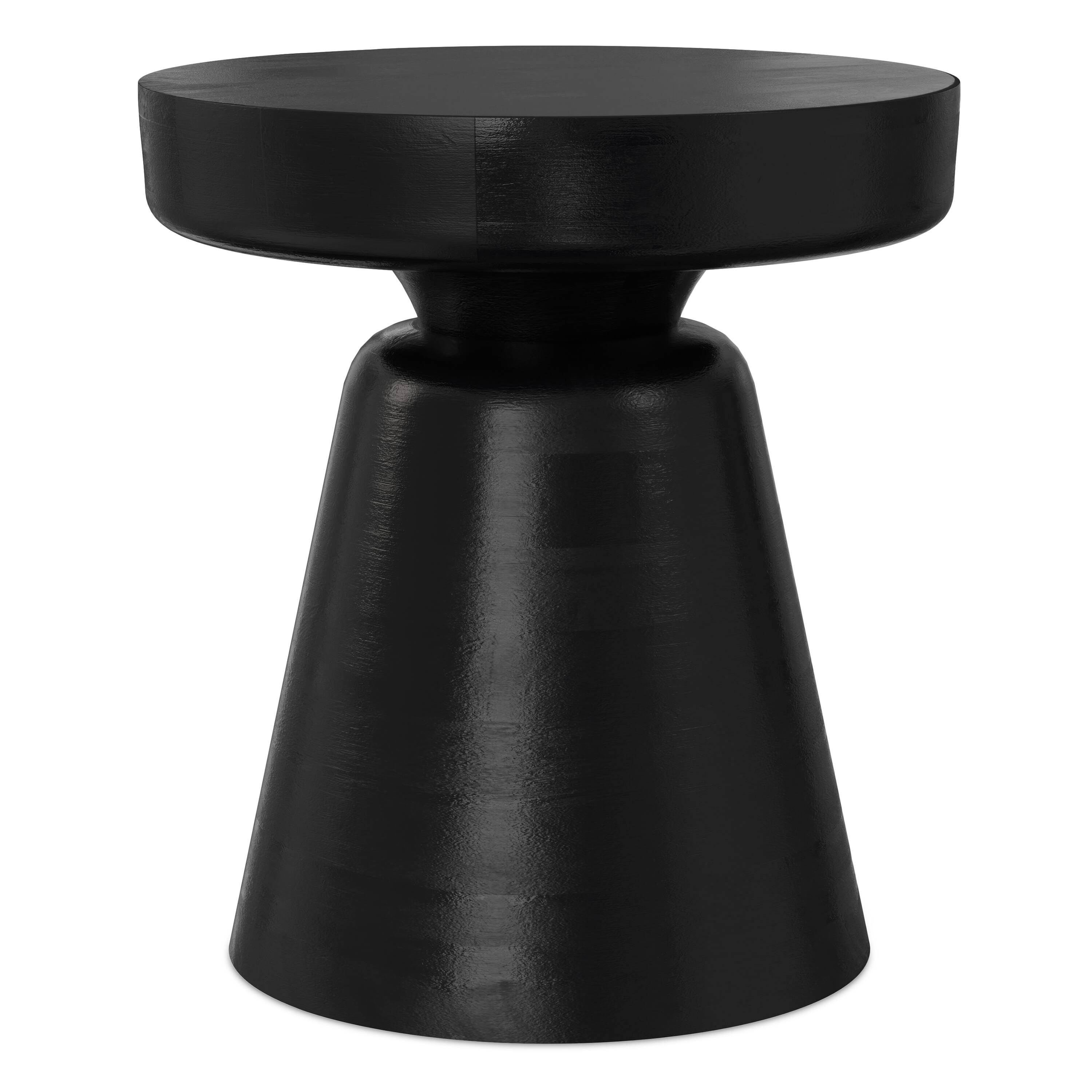 Alt View 2. Simpli Home - Robbie 16 inch Wide Solid Mango Wood Accent Table in Black - Black.