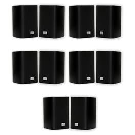 Acoustic Audio by Goldwood - AA351B Indoor Outdoor All Weather 2 Way Speakers 5 Pair Pack AA351B-5Pr - Black