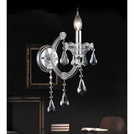 CWI Lighting - Maria Theresa 1 Light Wall Sconce With Finish - Chrome