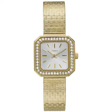 Front. Timex - Timex Women's Classic Gold Dial Watch - T2P550 - Gold.