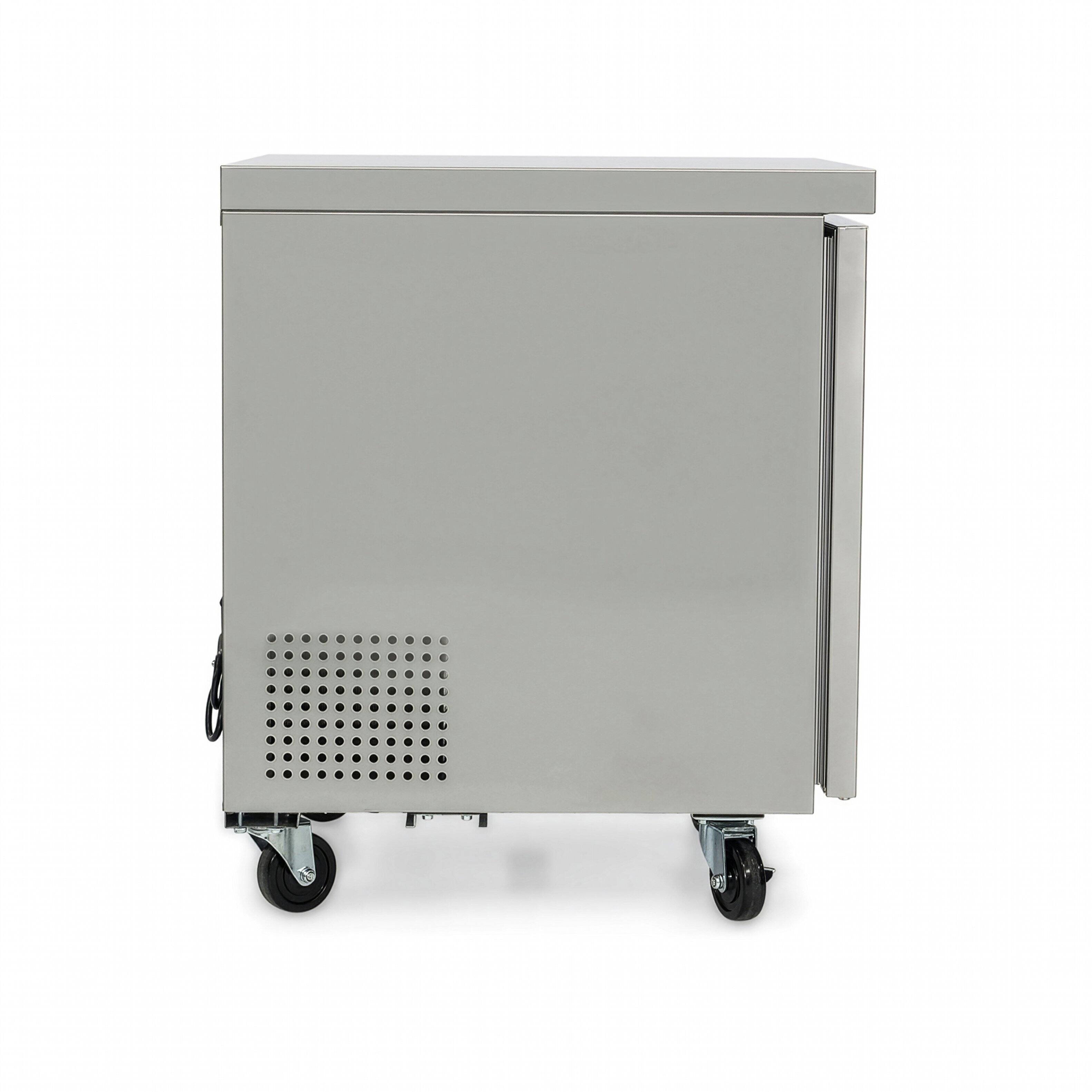 Alt View 6. Magic Chef - Commercial 27 in. 6 cu. ft. Under Counter Freezer in Stainless Steel - Stainless Steel.