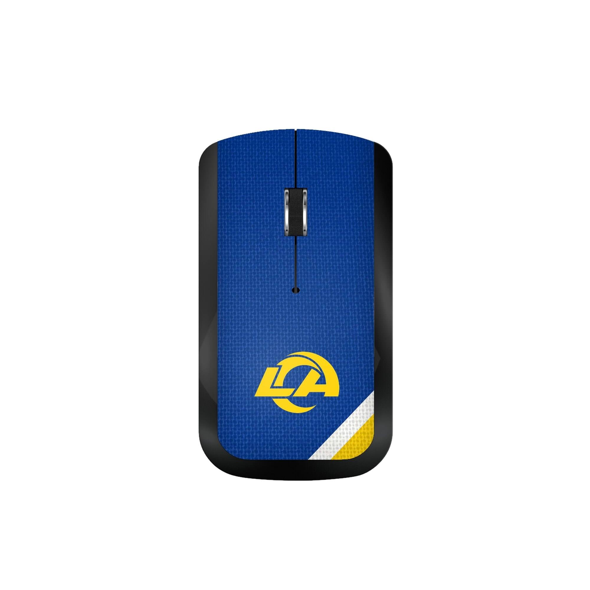 Front. Keyscaper - Los Angeles Rams Diagonal Stripe Wireless Mouse - Multicolor.