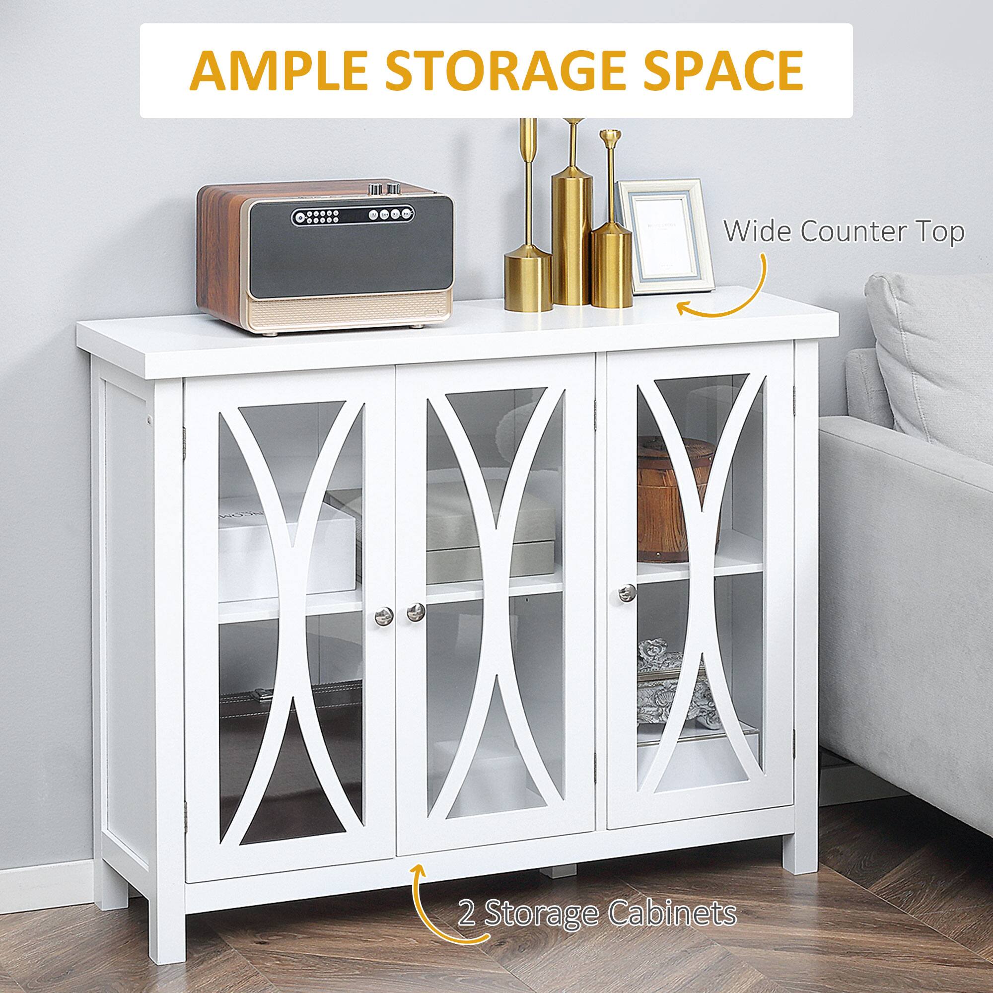 AMPLE STORAGE SPACE

Wide Counter Top

2 Storage Cabinets