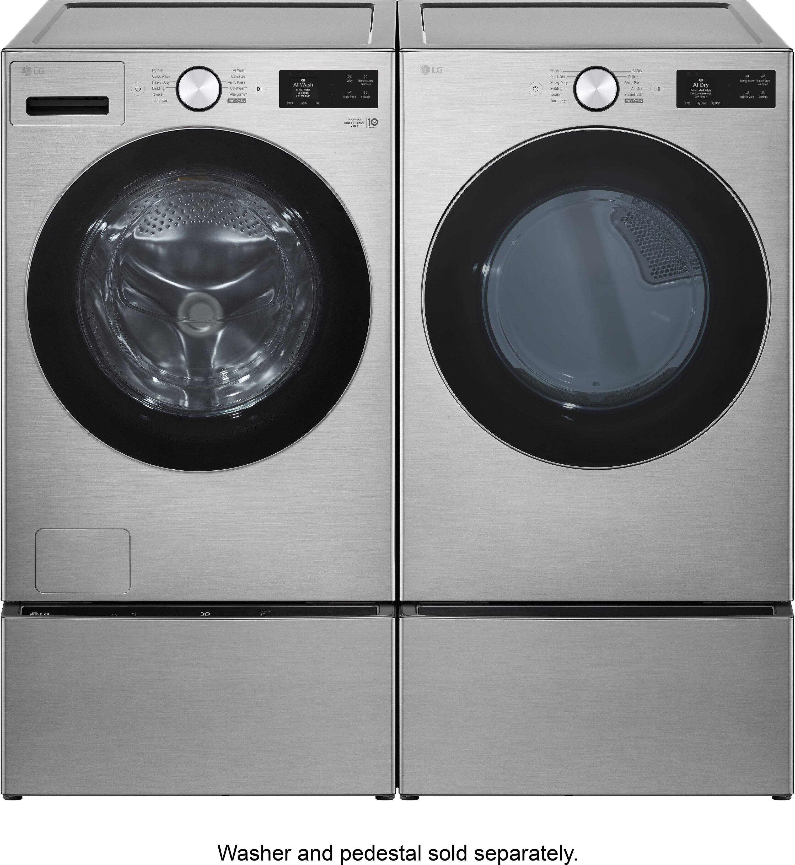 Washer and pedestal sold separately.