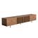 Alt View 4. luck idea - 94.48" Oversized Walnut Grain TV Stand | Living Room Entertainment Center with Open Storage & Cable Management - Walnut Color.