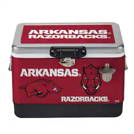 Indigo Falls - Arkansas Razorbacks 36-Can Medley Metal Cooler - Silver