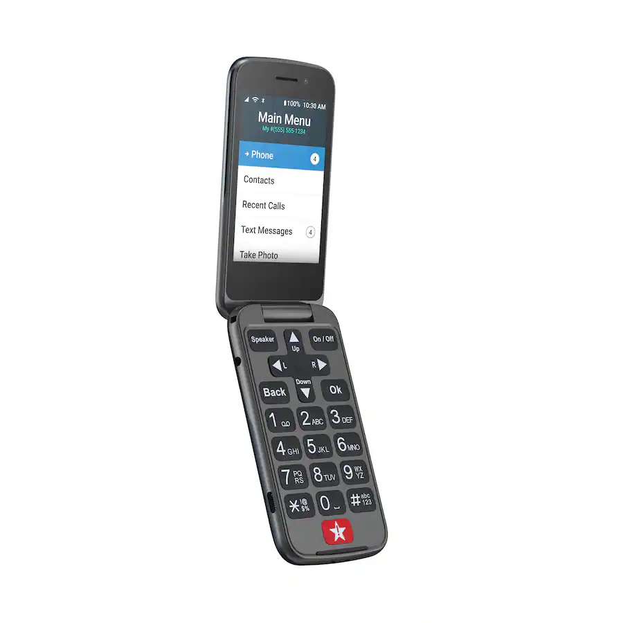 Graphite Button Components Lively® Jitterbug Flip2 Cell Phone for Seniors Graphite - Best Buy