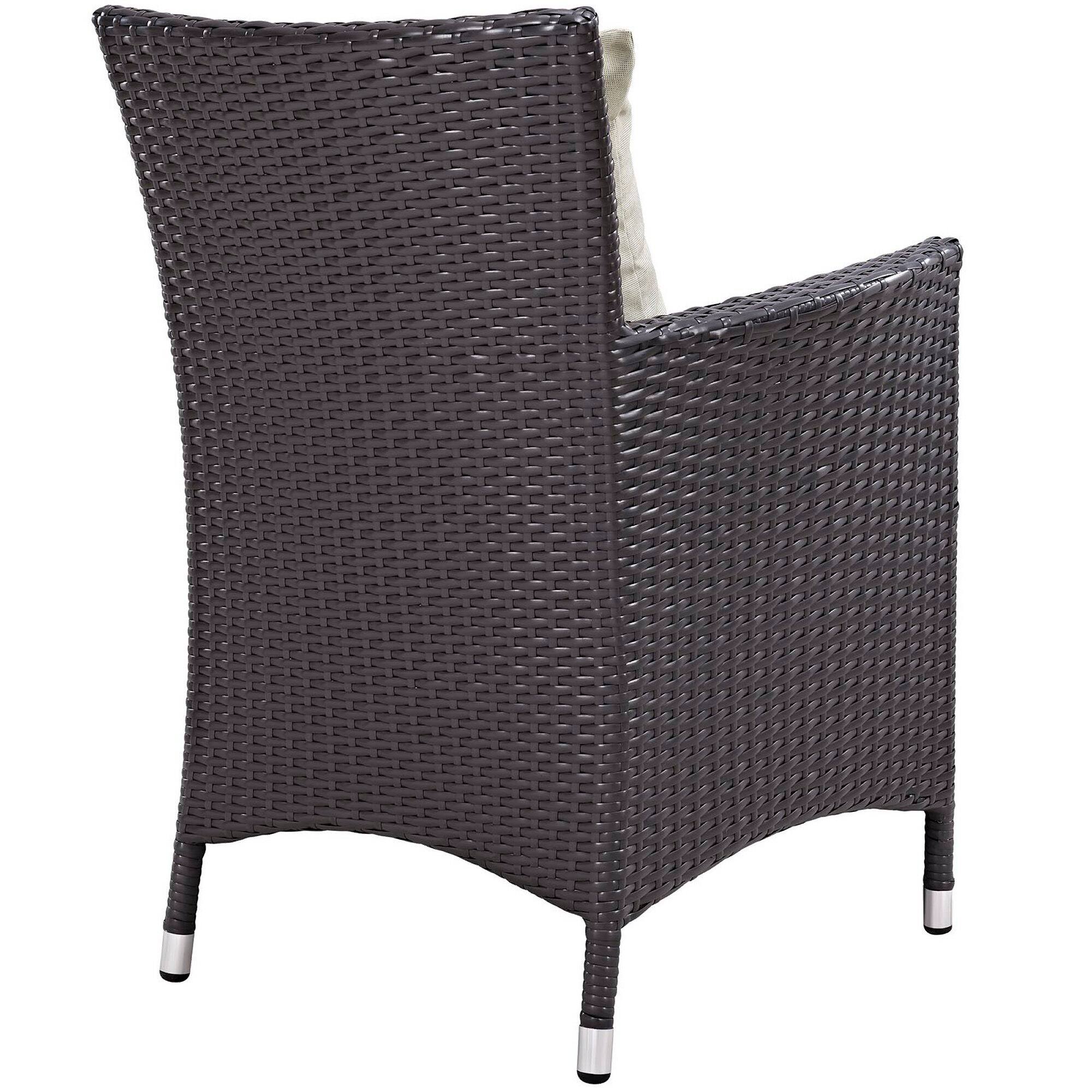 Left. Modway - Convene Dining Outdoor Armchair by Modway - Espresso Beige.