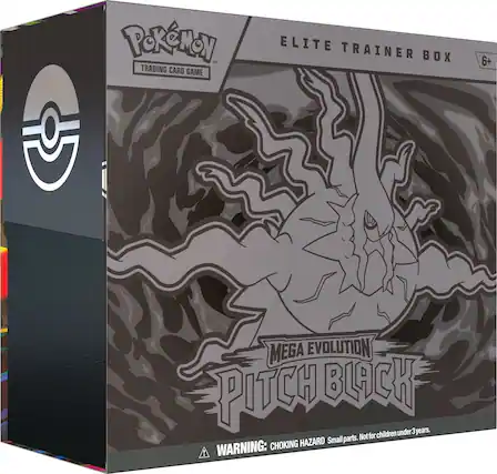 Pokémon Trading Card Game Elite Trainer Box 6+ Mega Evolution Pitch Black
Warning: Choking Hazard Small parts. Not for children under 3 years.
