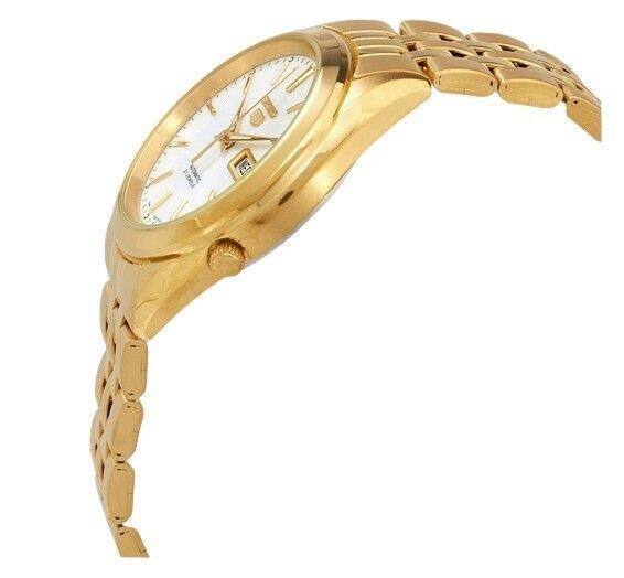 Left. Seiko - Gold Tone Stainless Steel White Dial 21 Jewels Automatic SNKL26K1 Men's Watch - White.
