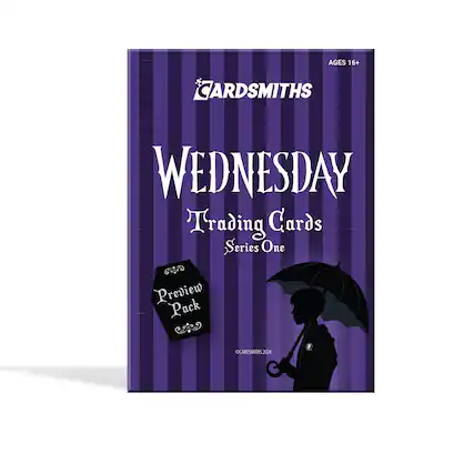 AGES 16+ CARDSMITHS WEDNESDAY Trading Cards Series One Preview Pack CARDSMITHS.2024