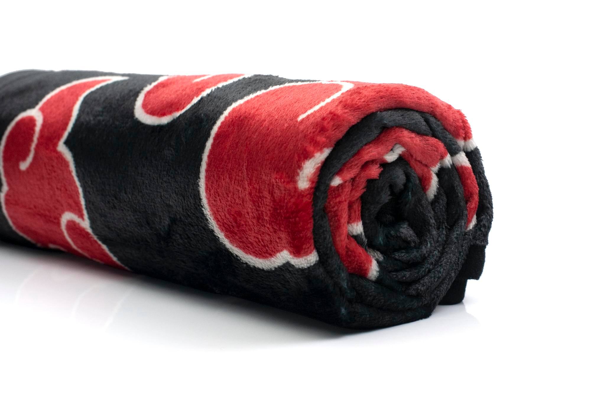 Alt View 1. Just Funky - Naruto: Shippuden Akatsuki Red Cloud Anime Throw Blanket | 60 x 45 Inches - Red.