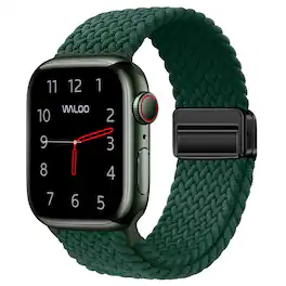 Waloo - Braided Nylon Magnetic Loop Band For Apple Watch - Midnight Green