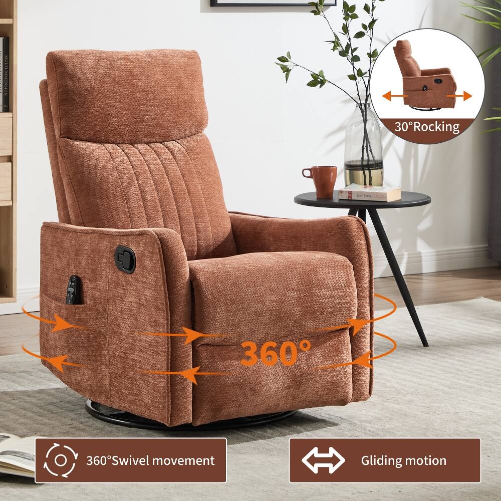 MULTI DIMENSION  
30° Rocking  
360° Swivel movement  
Gliding motion
