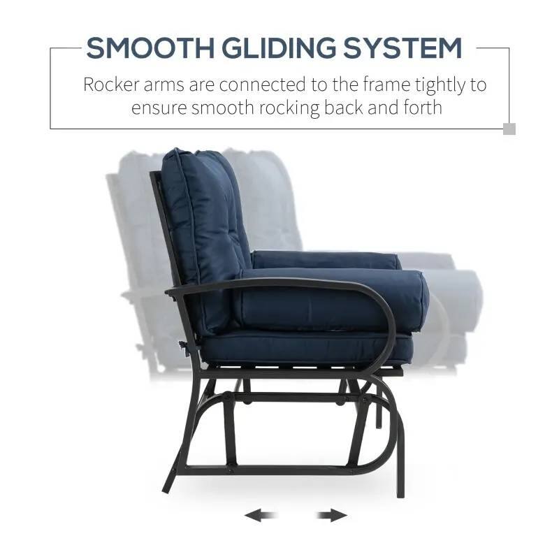 SMOOTH GLIDING SYSTEM  
Rocker arms are connected to the frame tightly to ensure smooth rocking back and forth
