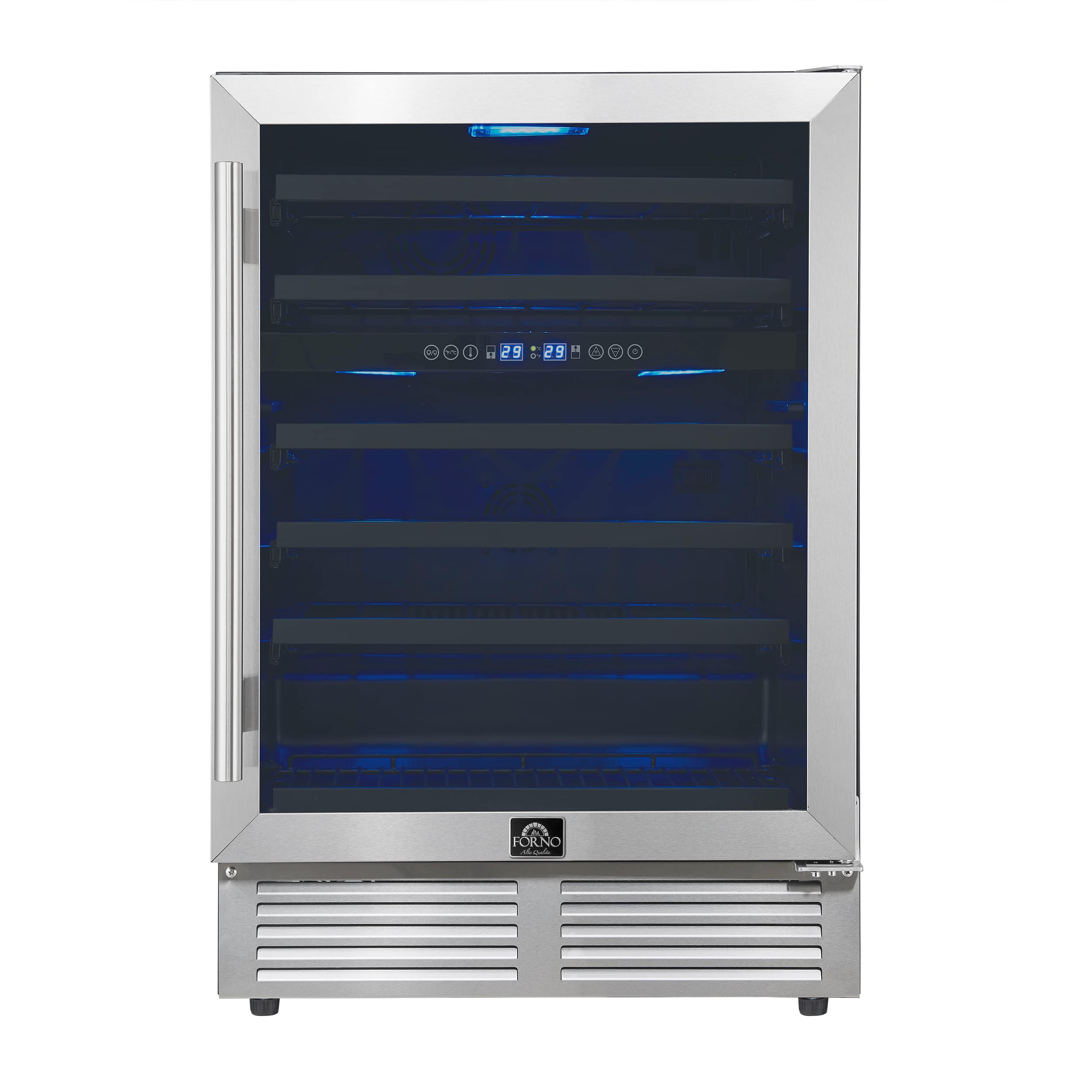 Forno Appliances - Bacchino 51-Bottle Dual Zone Wine Cooler - Stainless Steel