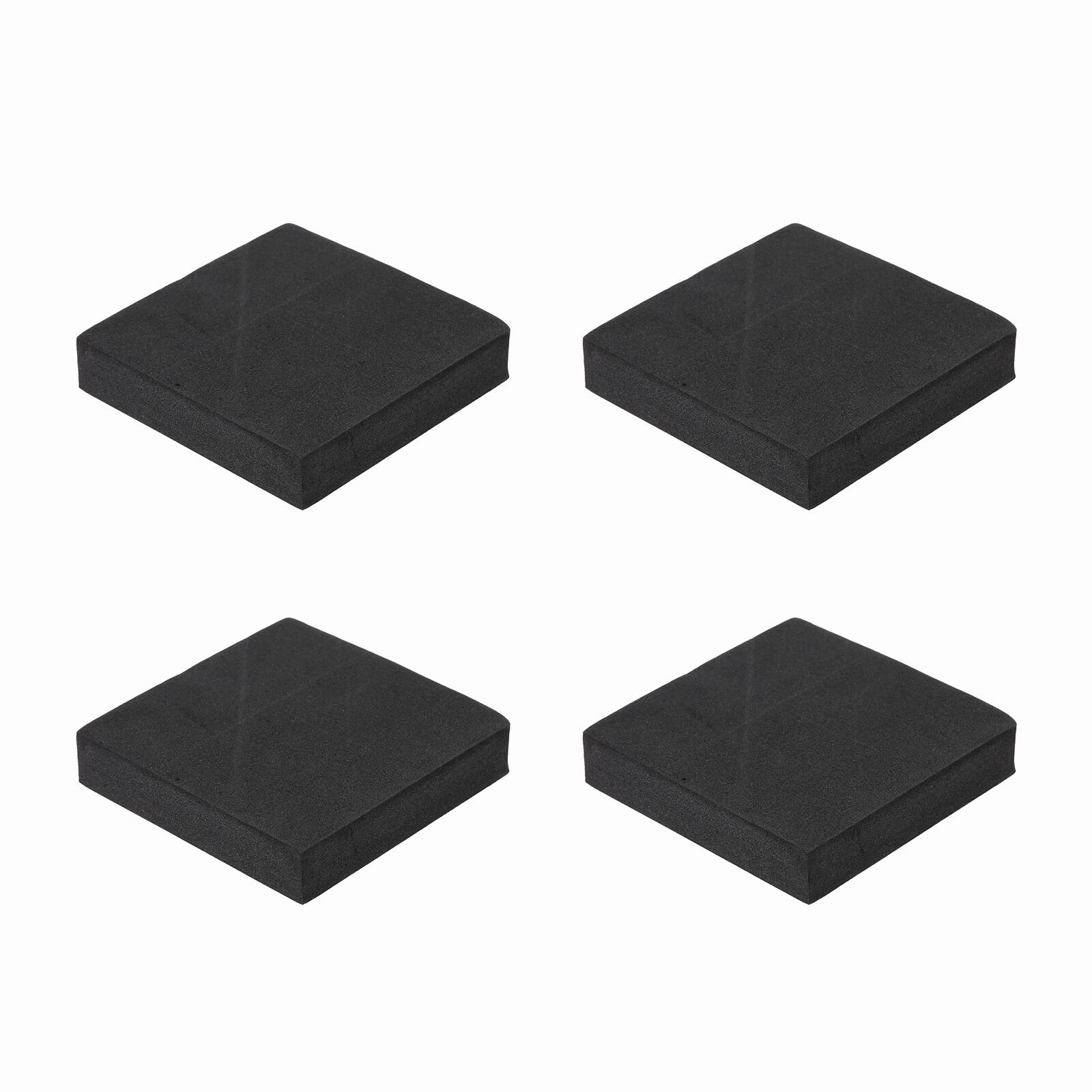 Unique Bargains - Single Sided Speaker Isolation Pads 70x70x15mm Square EVA Acoustic Foam Anti-Vibration Feet for Speaker Subwoofer, 4pcs - Black price history on PriceWatchPro