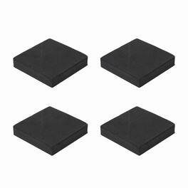 Unique Bargains - Single Sided Speaker Isolation Pads 70x70x15mm Square EVA Acoustic Foam Anti-Vibration Feet for Speaker Subwoofer, 4pcs - Black