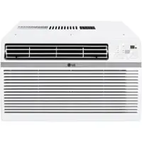 LG - 350 Sq. Ft. 8,000 BTU Window Air Conditioner with Remote - White - Front_Zoom