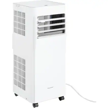 Front. Keystone - 8,500 BTU ASHRAE/5,000 BTU DOE 250 Sq. Ft. Portable Air Conditioner with Remote - White.