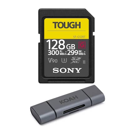 TOUGH SF-G128T
128 GB
R: 300 MB/s
W: 299 MB/s
V90
3 XC II
SONY
KOAH