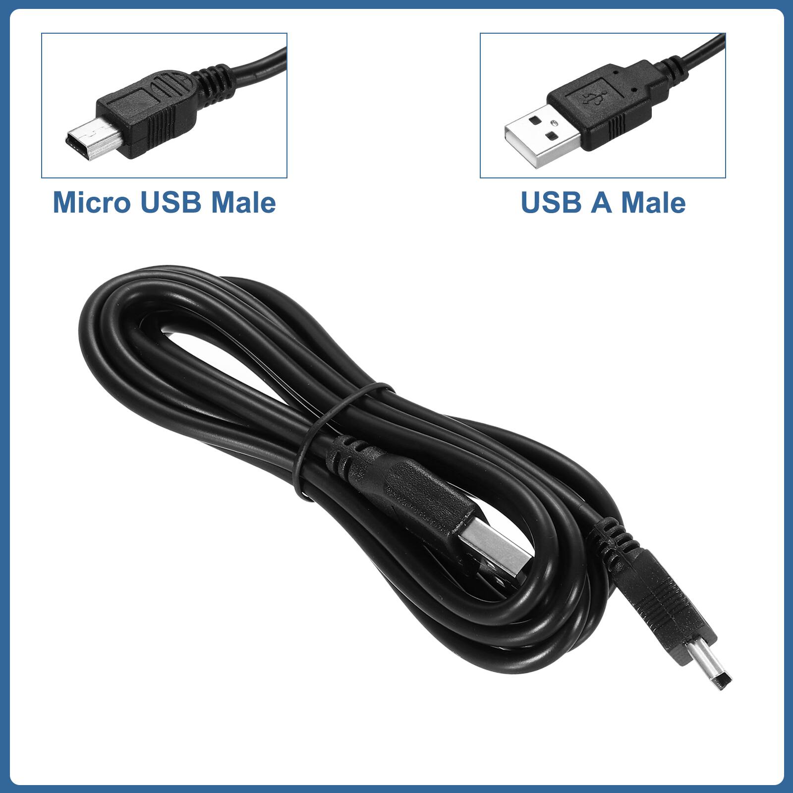 Micro USB Male  
USB A Male
