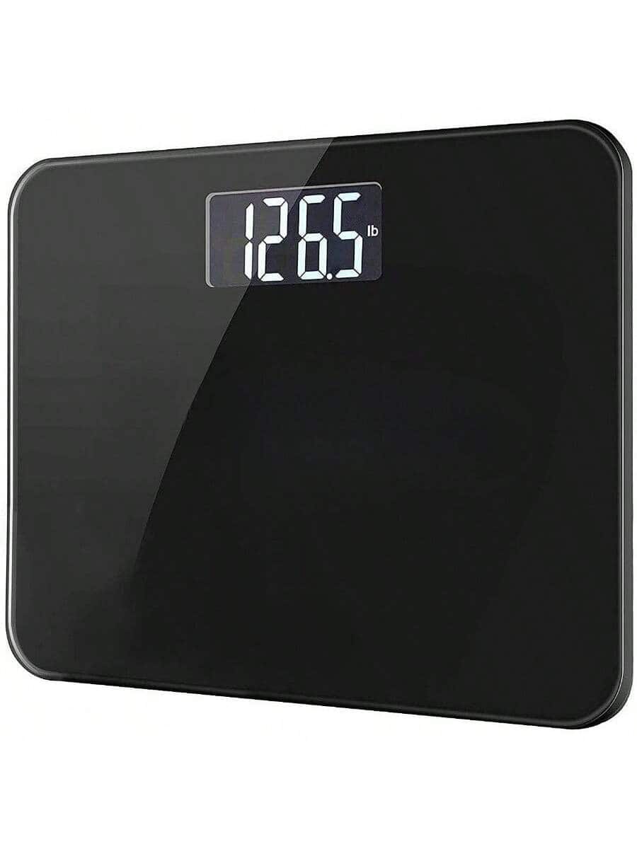 Stamp n Camp - Digital scale tempered glass platform, 3.6 LED Display ideal for bathroom use, Digital Display, with Auto-On/Auto-Off - State Black