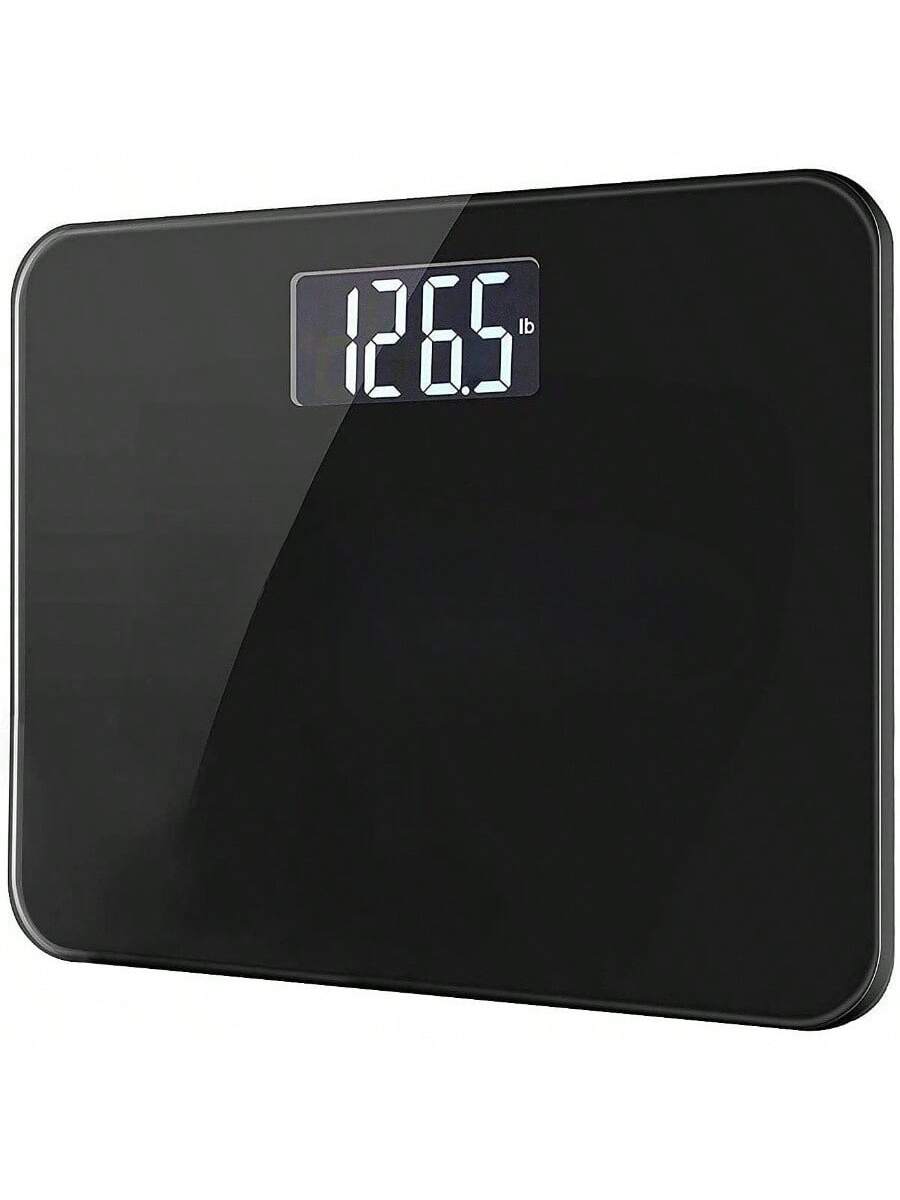 Stamp n Camp - Digital scale tempered glass platform, 3.6 LED Display ideal for bathroom use, Digital Display, with Auto-On/Auto-Off - State Black