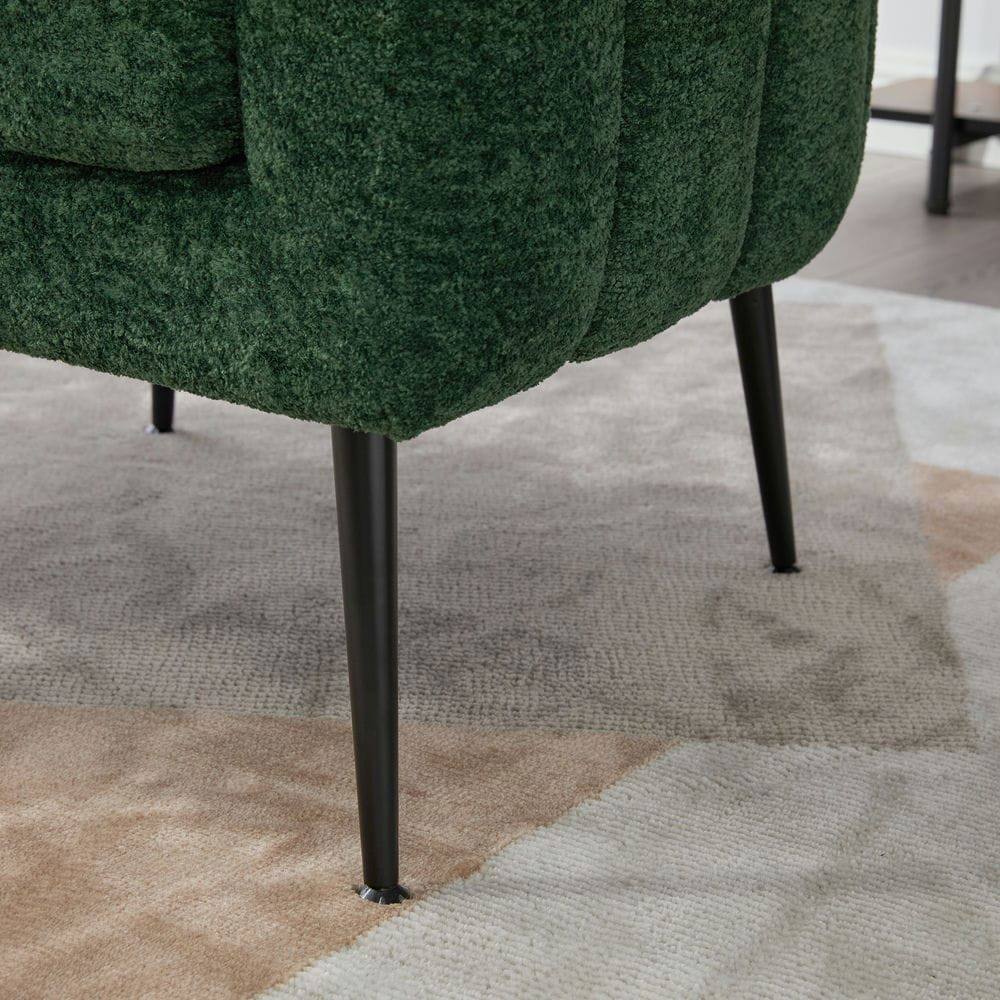 Alt View 1. Kadyn - 3-Piece Small Living Room Furniture Set with Metal Legs, Sofa Set for Living Room, Bedroom, Reception, Apartment, Green - Green.