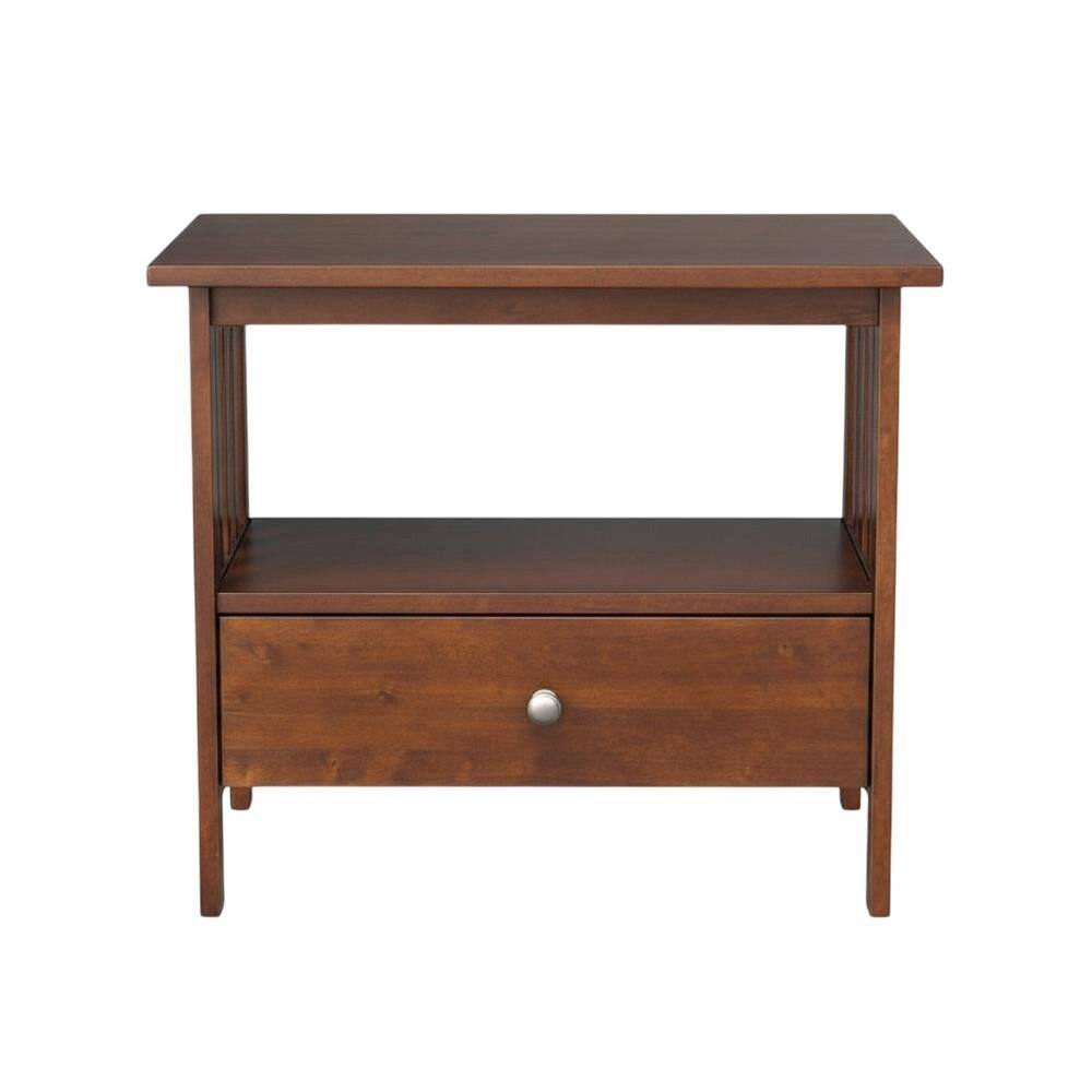 Alt View 3. FurniFact - Espresso TV Stand with Hardwood Construction and Modern Design - Brown.