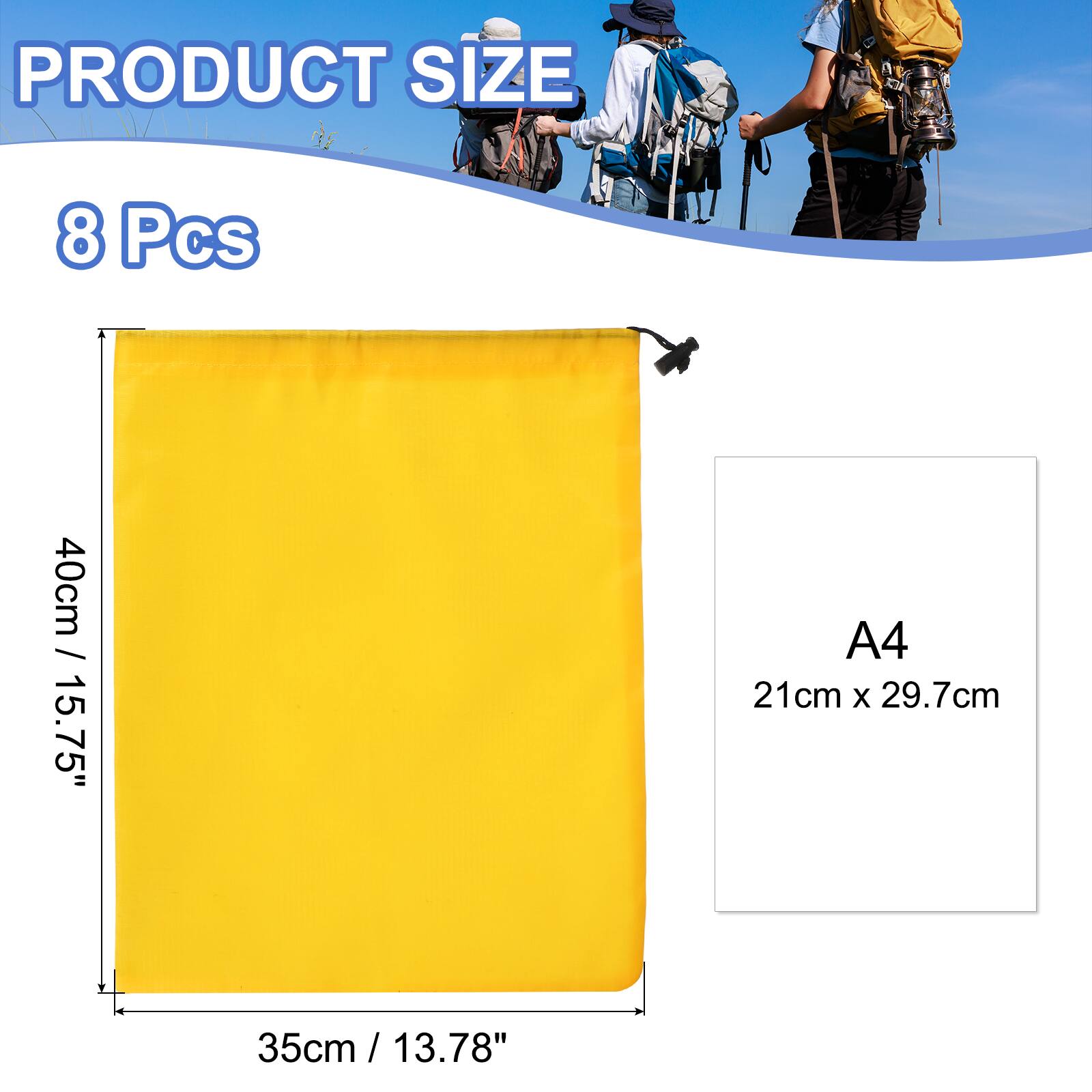PRODUCT SIZE  
8 Pcs  
40cm / 15.75"  
A4 21cm X 29.7cm  
35cm / 13.78"