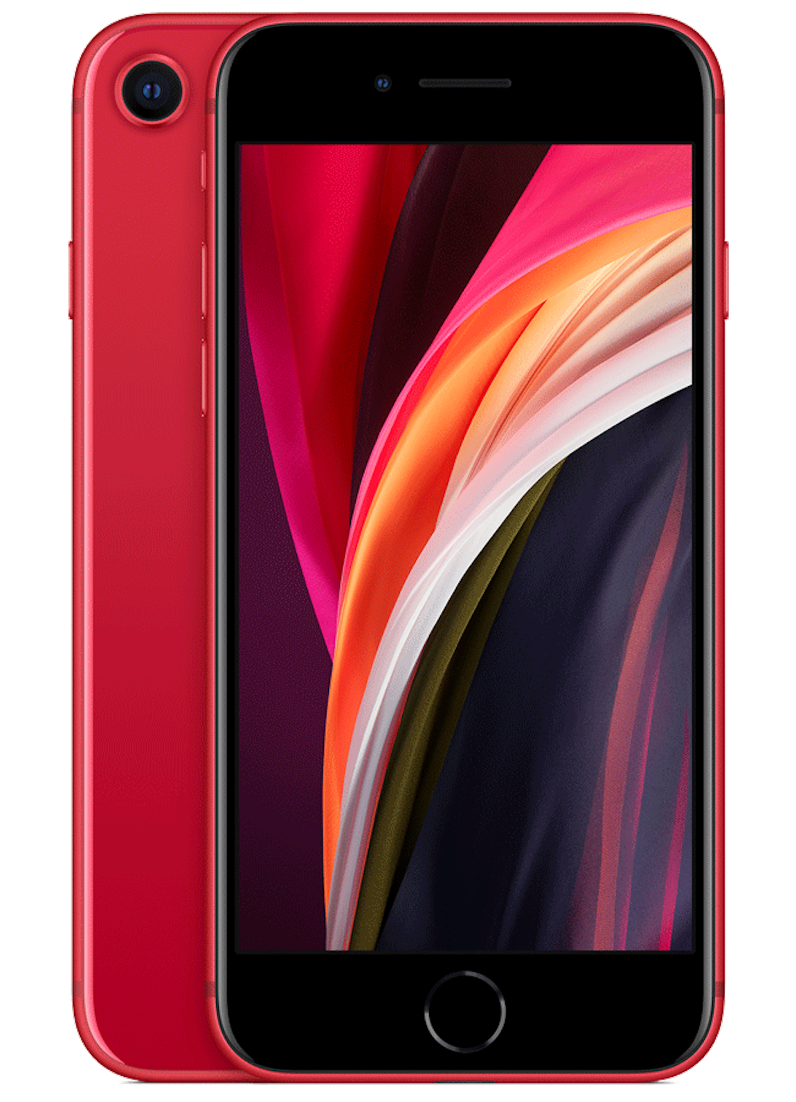 Front. Apple - Pre-Owned Fair iPhone SE (2020) 64GB (Unlocked) - Red.