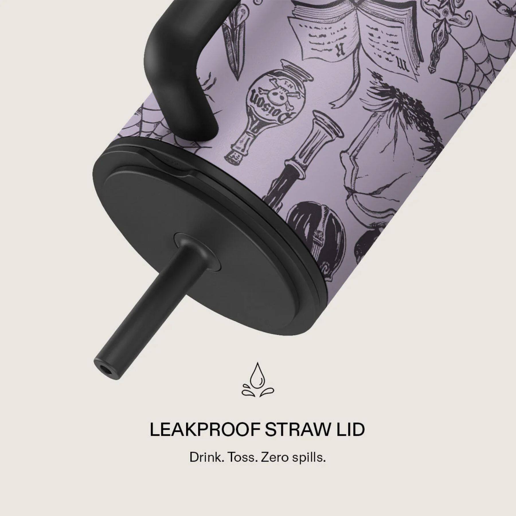 LEAKPROOF STRAW LID  
Drink. Toss. Zero spills.