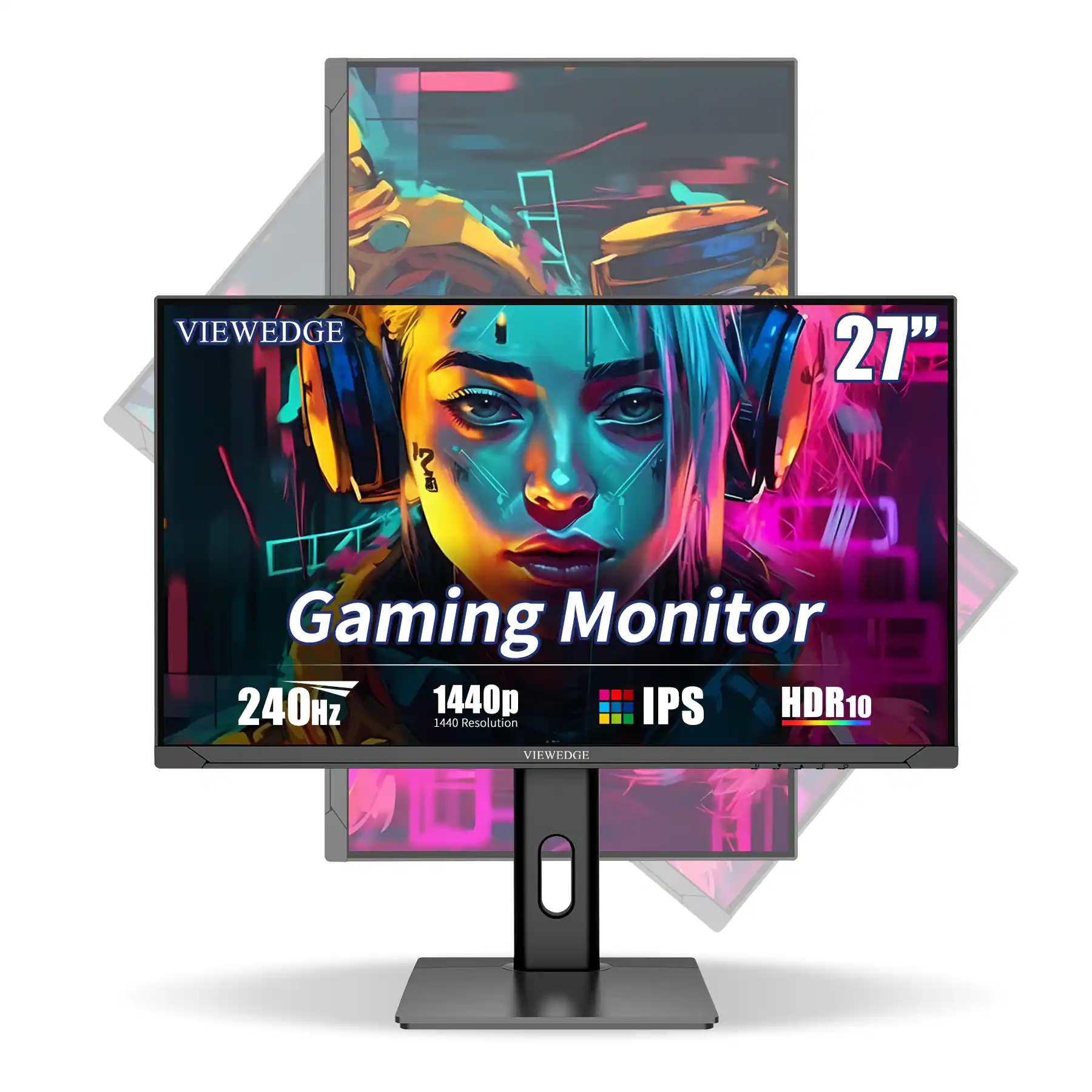 VIEWEDGE 27" Gaming Monitor  
240Hz  
1440p 1440 Resolution  
IPS  
HDR10