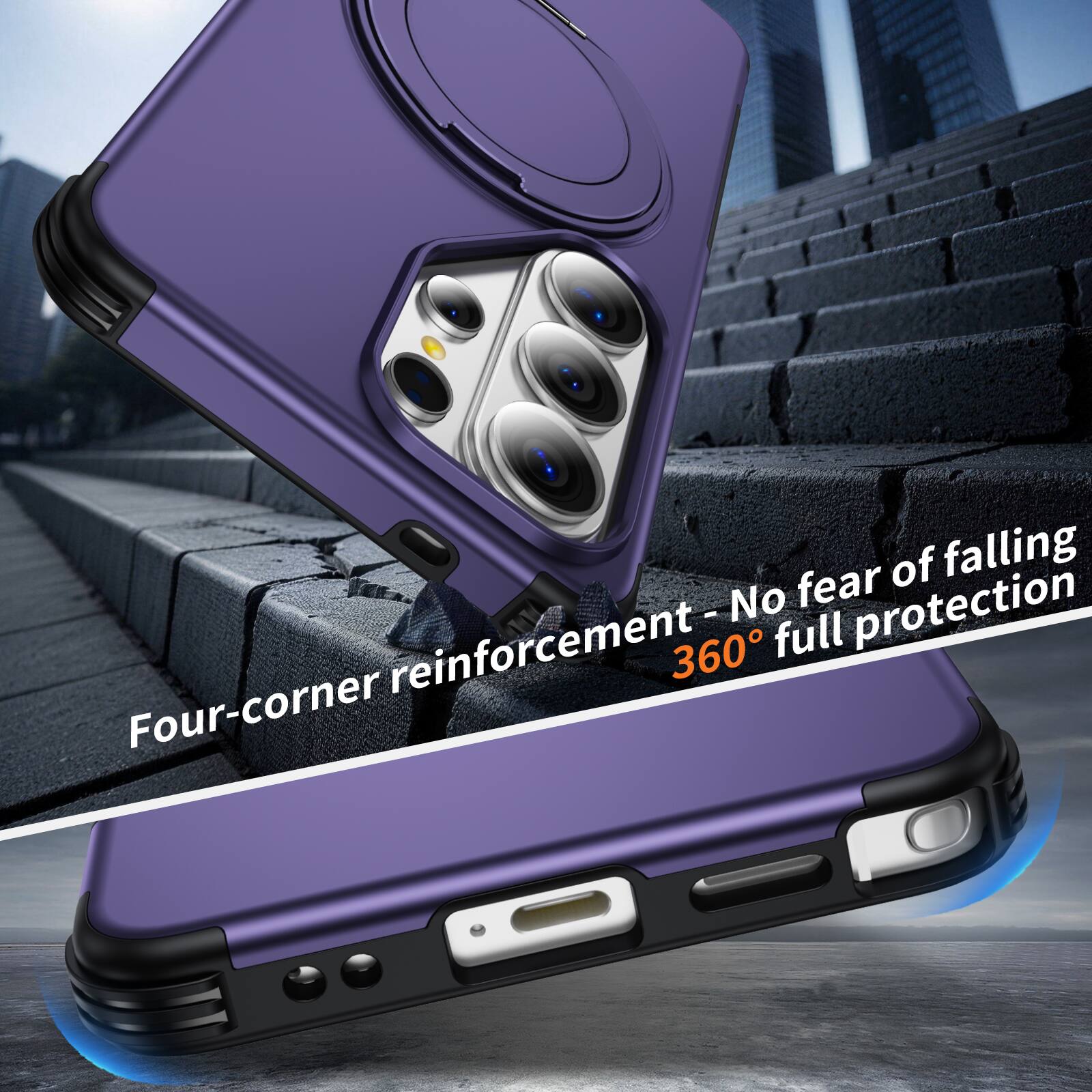 Four-corner reinforcement - No fear of falling  
360° full protection