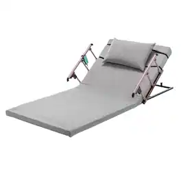 Ecooso - Electric Adjustable Bed Backrest with 4-68° Lift, 300 lbs Capacity, Safety Rails, Remote Control, for Elderly, Pregnancy - Gray