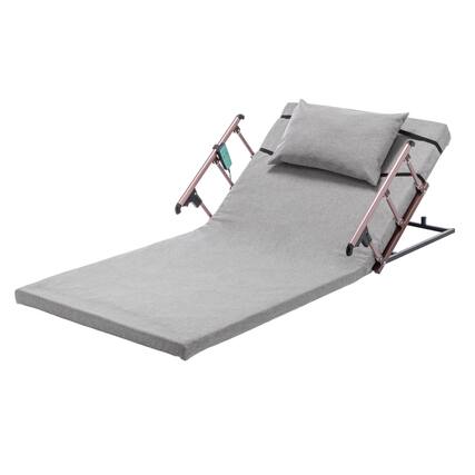 Front. Ecooso - Electric Adjustable Bed Backrest with 4-68° Lift, 300 lbs Capacity, Safety Rails, Remote Control, for Elderly, Pregnancy - Grey.