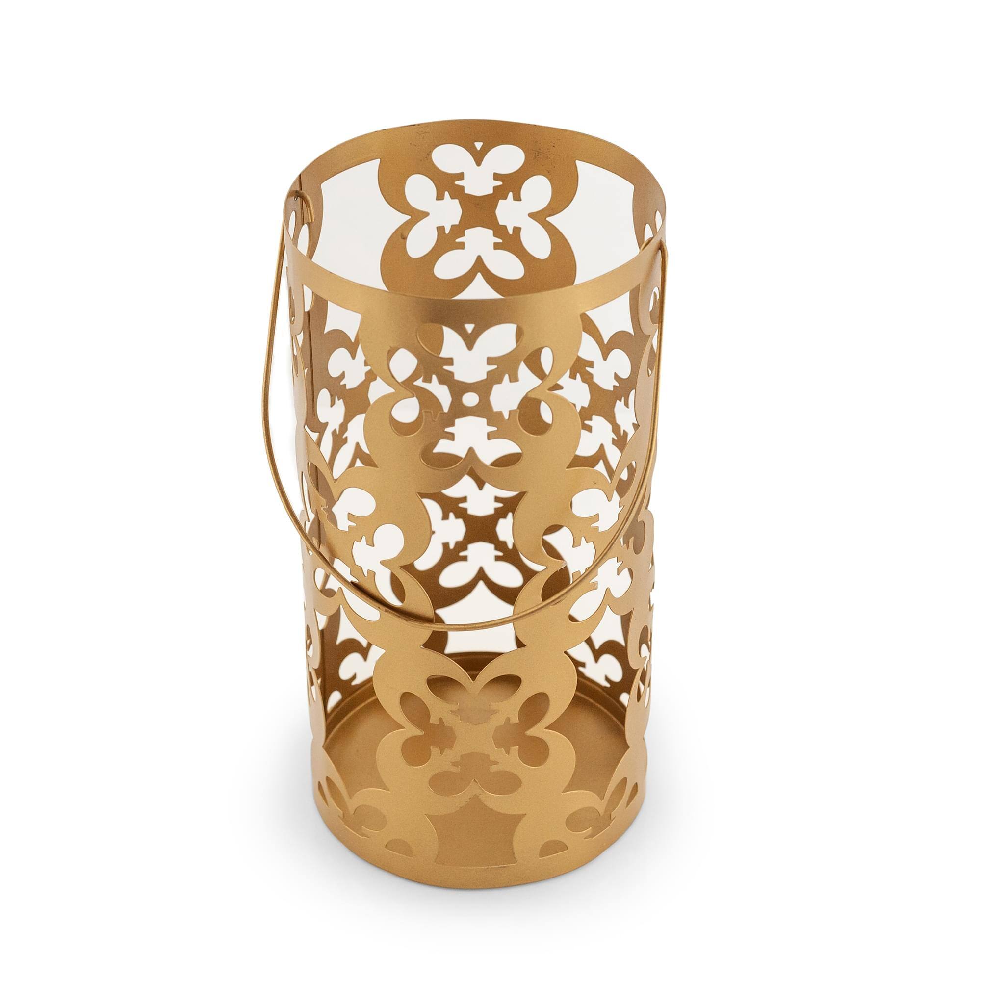 Alt View 1. Star Wars - Star Wars Gold Stamped Lantern | Rebel Symbol Clusters | 11.5 Inches Tall - Gold.