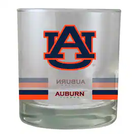 The Memory Company - Auburn Tigers 10oz. Banded Rocks Glass - Multicolor