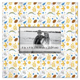 Fan Creations - Los Angeles Chargers 10'' x 10'' Floral Pattern Frame - Multicolor