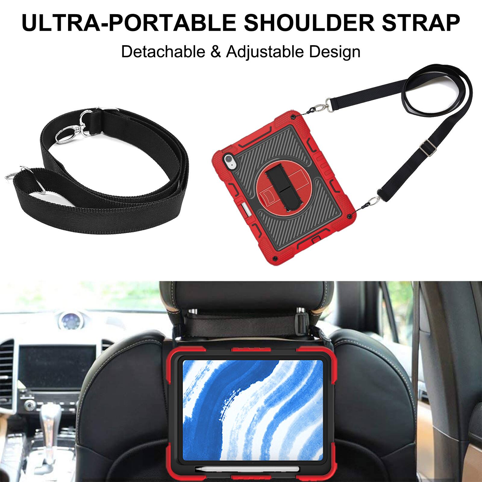 ULTRA-PORTABLE SHOULDER STRAP  
Detachable & Adjustable Design